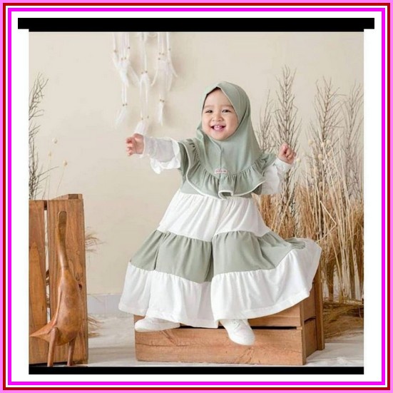 Baju Anak Perempuan 7-8 Tahun Baju Muslim Anak Baju Anak Cewek Gamis Anak Perempuan Erika Kids Gamis