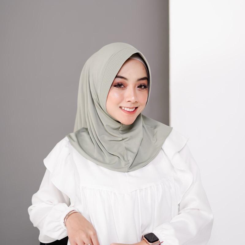 Jilbab Instan Hijab Sport Training Sekolah SD Lycra Volly Ori Cantika (MOHON BACA DESKRIPSI)-MINT
