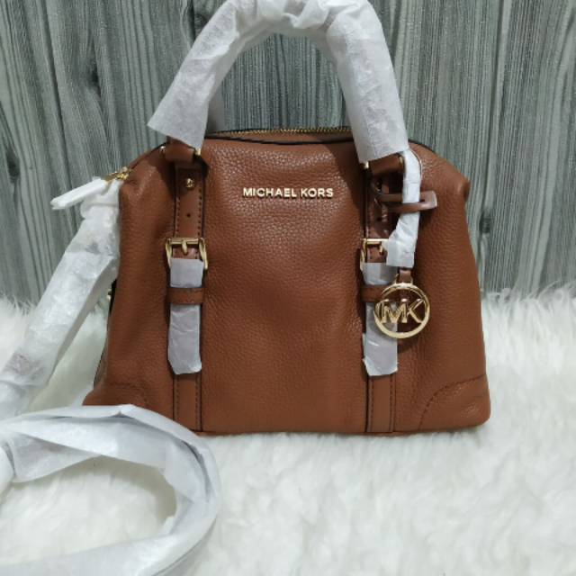 mk brown leather bag