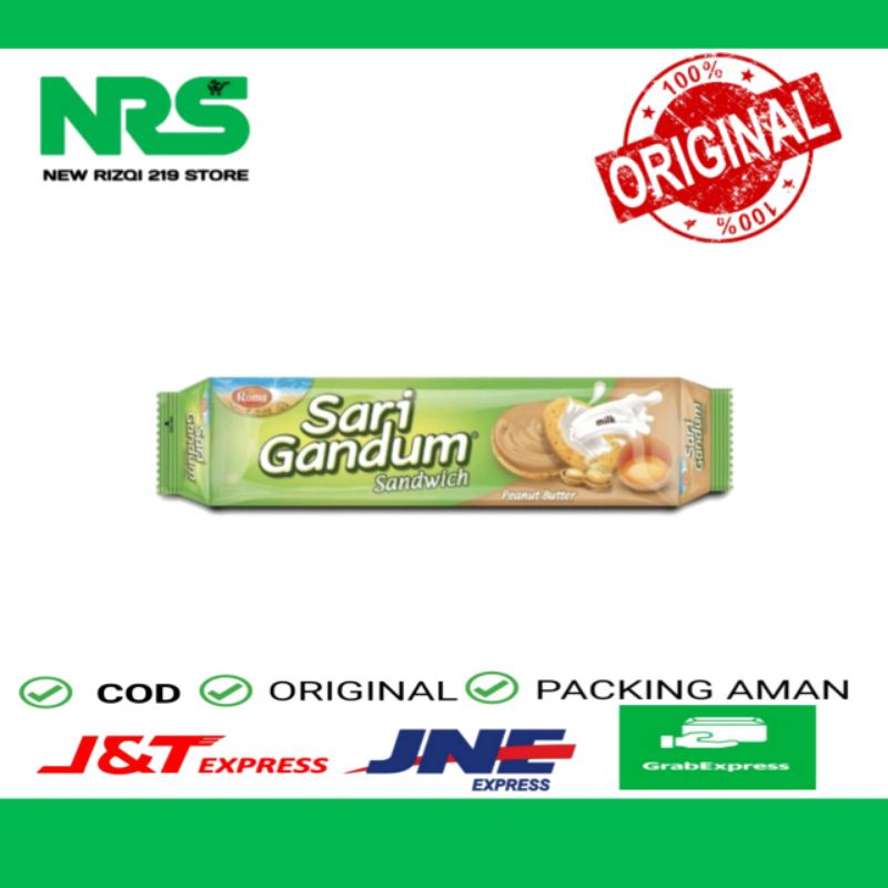 

Roma Biscuit Sari Gandum Sandwich Peanut Butter 115g - Roma Sari Gandum