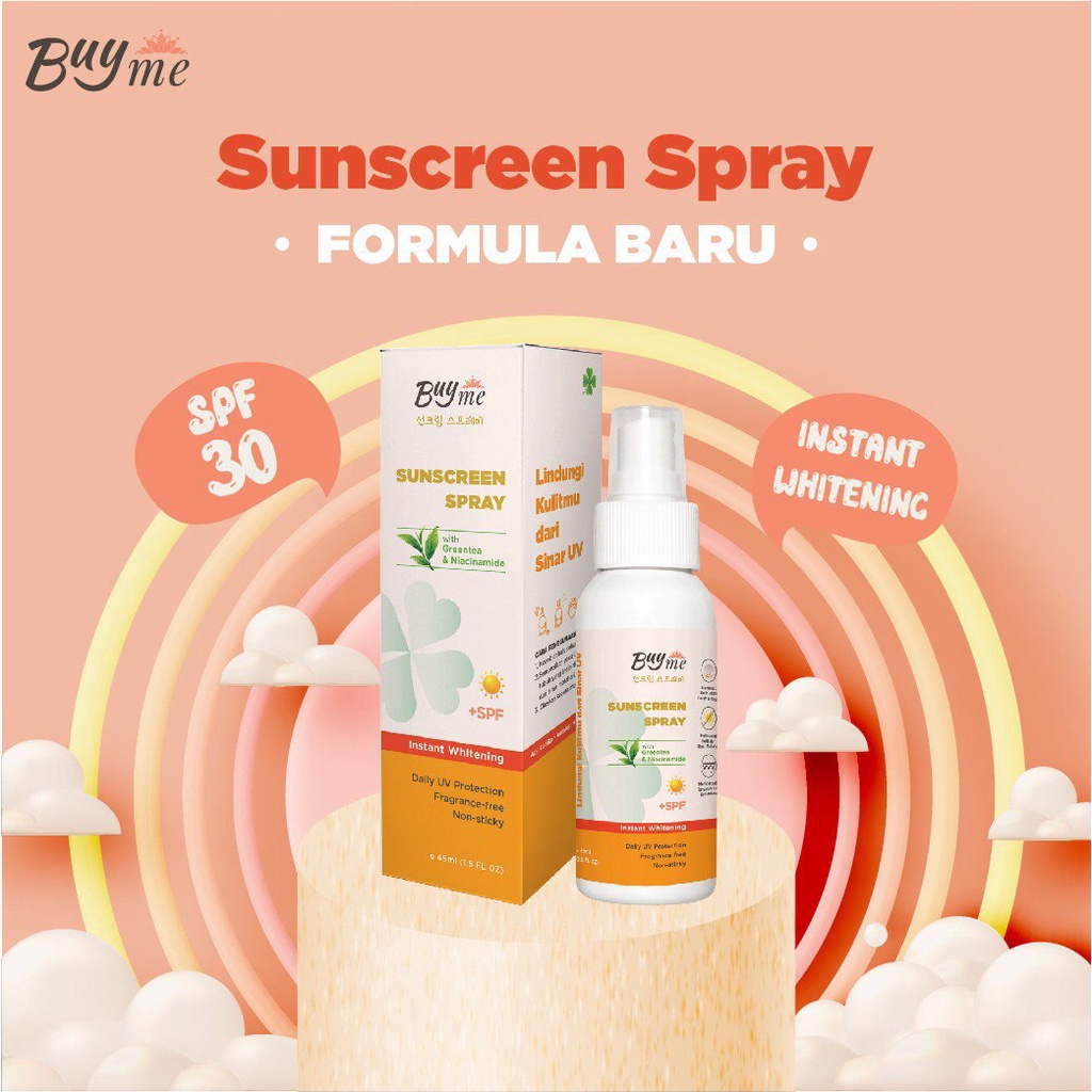 BUY ME SUNCREEN SPRAY BUYME BODY WASH MENCERAHKAN MEMUTIHKAN KULIT TUBUH