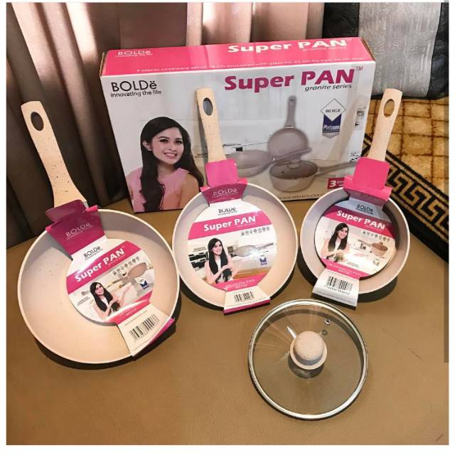 SUPER PAN BOLDe | Panci Granite Ceramic Cookware Set | PANCI SET - SUPER PAN - BEIGE