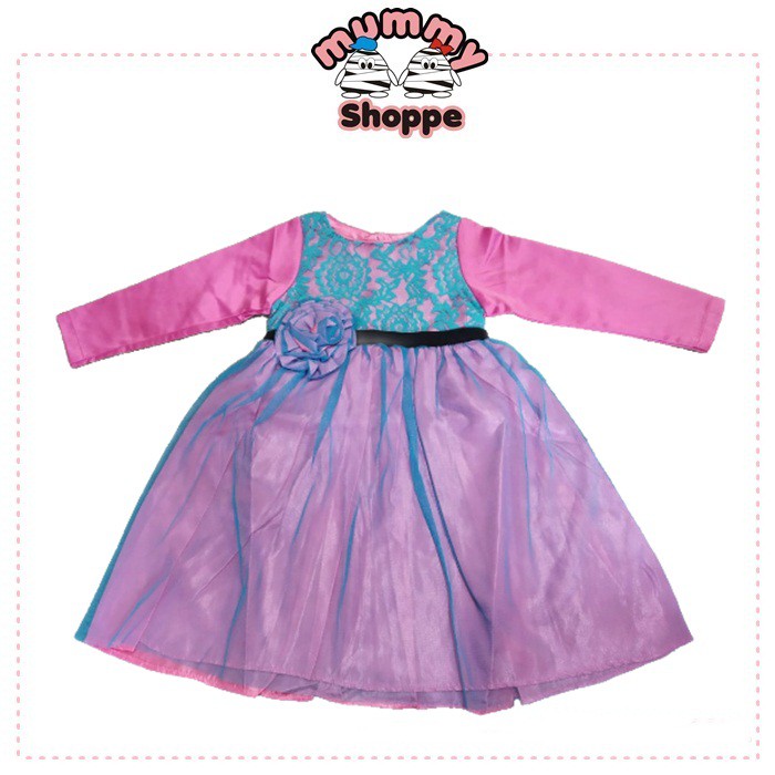 MA 7 - F gamis Lace Blue muslim fashion anak perempuan