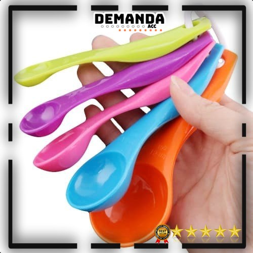 Sendok Takar Kecil Warna  Set isi 5 in 1 Measuring Spoon Alat Baking