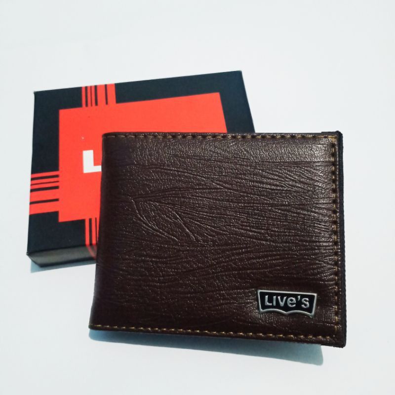 Dompet kulit pria lipat 2 PU leather/ kulit sintetis premium dengan harga TERMURAH