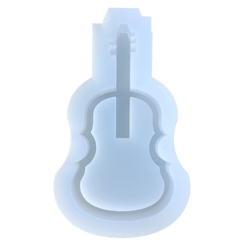 Cetakan Resin Epoksi Bahan Silikon Bentuk Gitar Geometri Untuk Gantungan Kunci