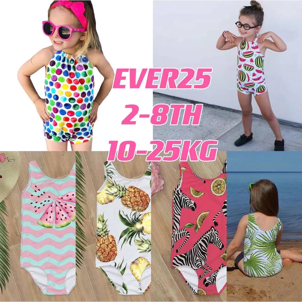 One Piece Baju Renang Anak perempuan Lucu Swimwear Baby Swimsuit Girls print