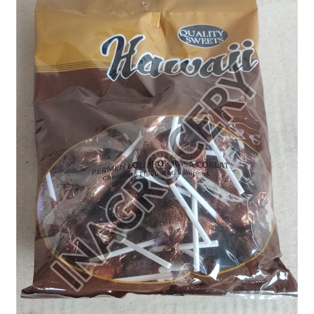 

HAWAII PERMEN CHOCOLATE LOLLIPOP ISI +/- 40PCS