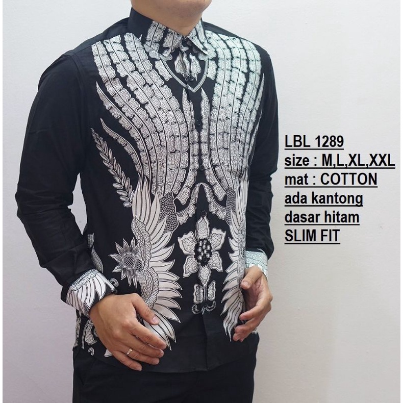 BAJU KEMEJA BATIK PRIA SLIM FIT LENGAN PANJANG LUIGI BATANI LBL1289