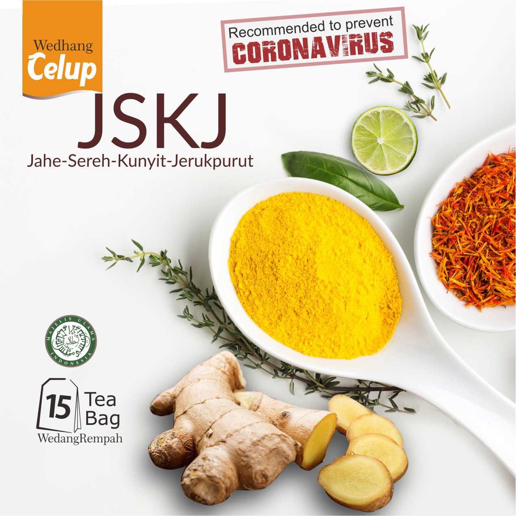Obat Corona Virus Teh Herbal Tea Bag Teh Herbalife Jahe Sereh Kunyit Jeruk Untuk Daya tahan Tubuh