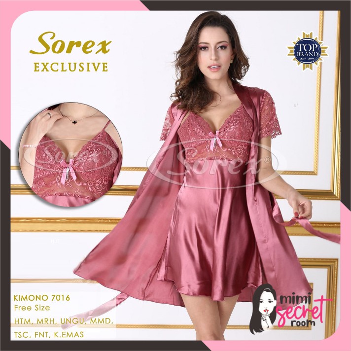 ❤ MIMI ❤ Sorex Baju Tidur Sorex Kimono 7015 7016 Satin Premium Model Terbaru TERLARIS