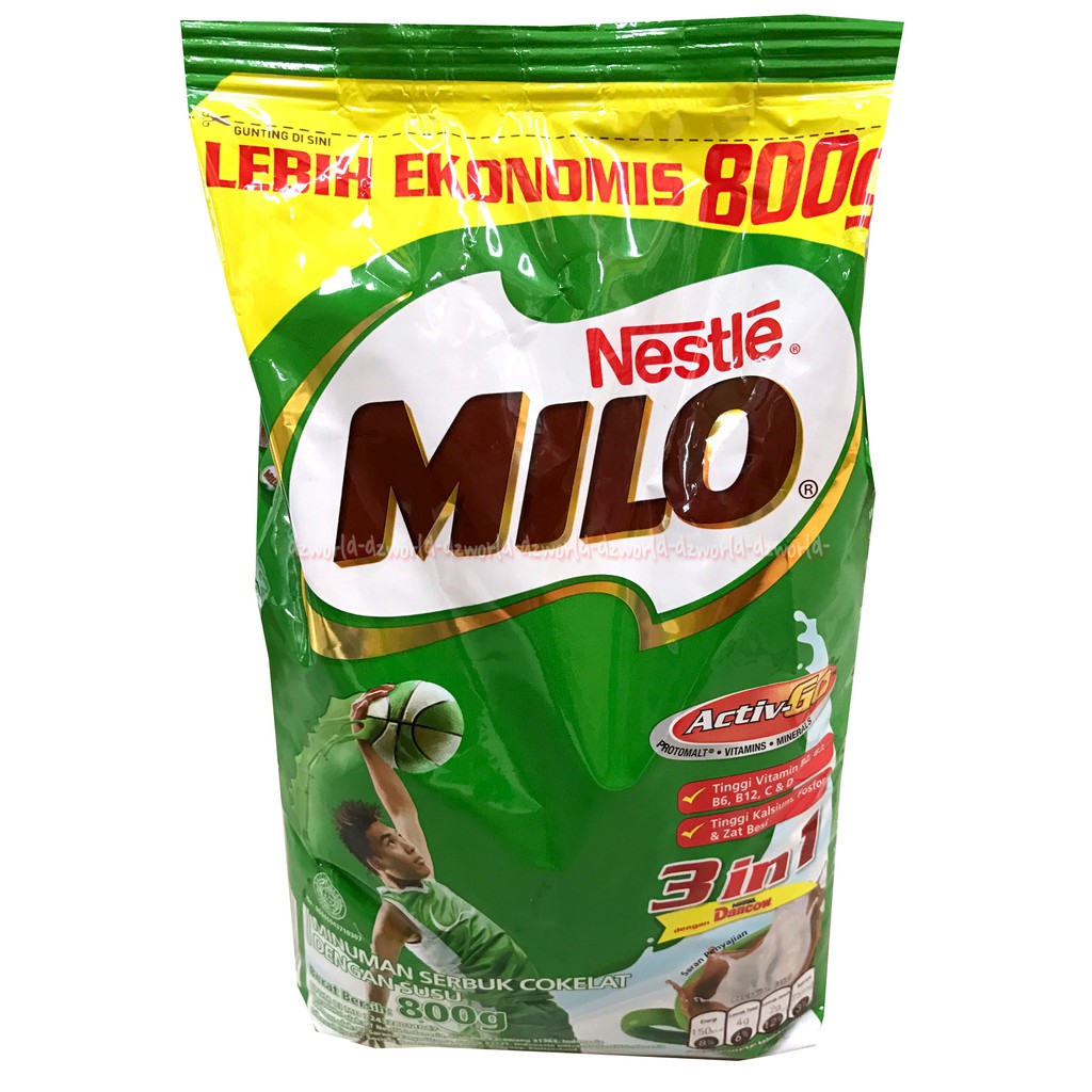 Milo Nestle Susu 3 In 1 Activ Go Polybag 790gr Milo Bubuk Coklat Kemasan Ekonomis Susu Cokelat Millo Milk Chocolate Powder 790 gram