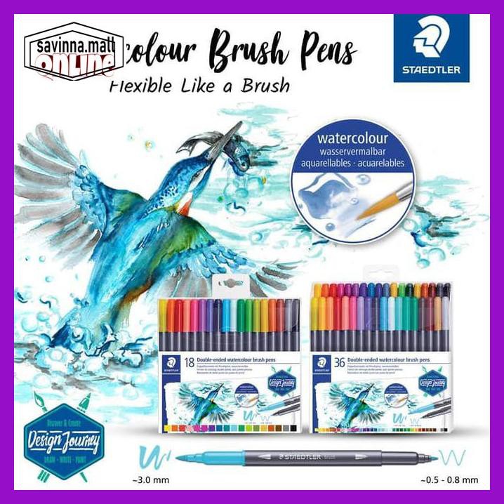 

U0Uo879- Staedtler Double-Ended Watercolour Brush Pen - 36Pcs Y7Ry688-