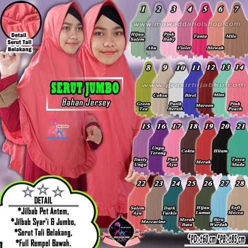 Jilbab serut jumbo   jilbab serut jokowi   jilbab instan serut jersey   jilbab serut polos   bergo