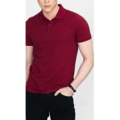 ➣ Kaos Kerah Polos Merah Marun Bahan Polo Lacoste Halus ☝