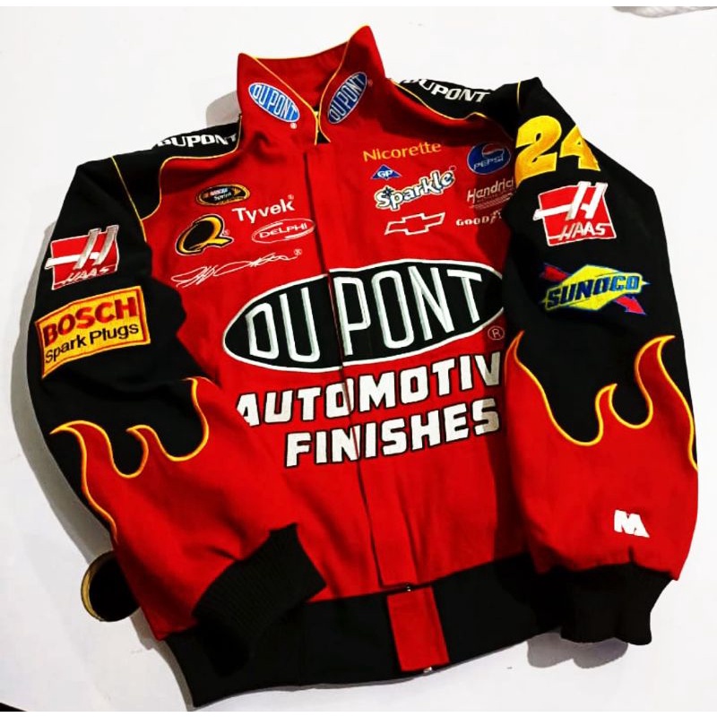 JAKET NASCAR BORDIR NASCAR JACKET VINTAGE RACING JEFF GORDON CHASE AUTHENTICS FULL BORDIR
