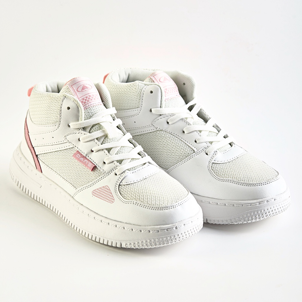 Dans Jodan Sepatu Sneakers Wanita - White Rose