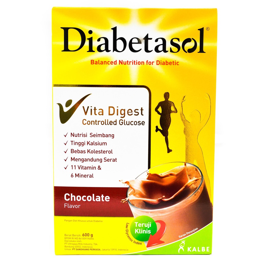 

Diabetasol Coklat Susu Formula 600 gram