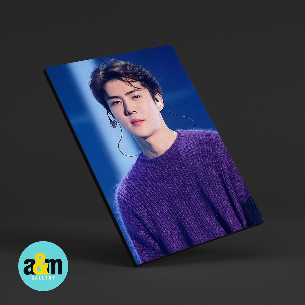 Poster Kayu SEHUN EXO Hiasan Dinding Kamar K-POP I Pajangan Dinding Kamar K-POP Wall Decor Kamar - A&amp;M