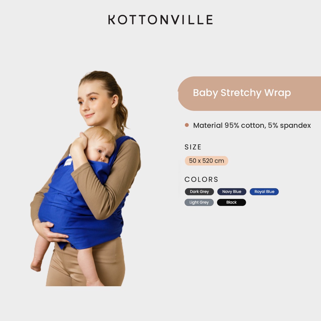 Kottonville - Gendongan Anak Bayi Baby Stretchy Wrap Laki-Laki dan Perempuan