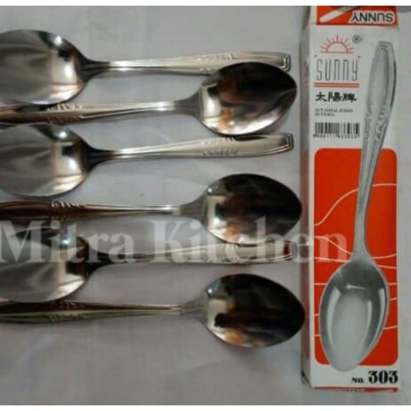 Sendok makan sunny Sendok makan Stainless Sendok tebal Sendok lusinan