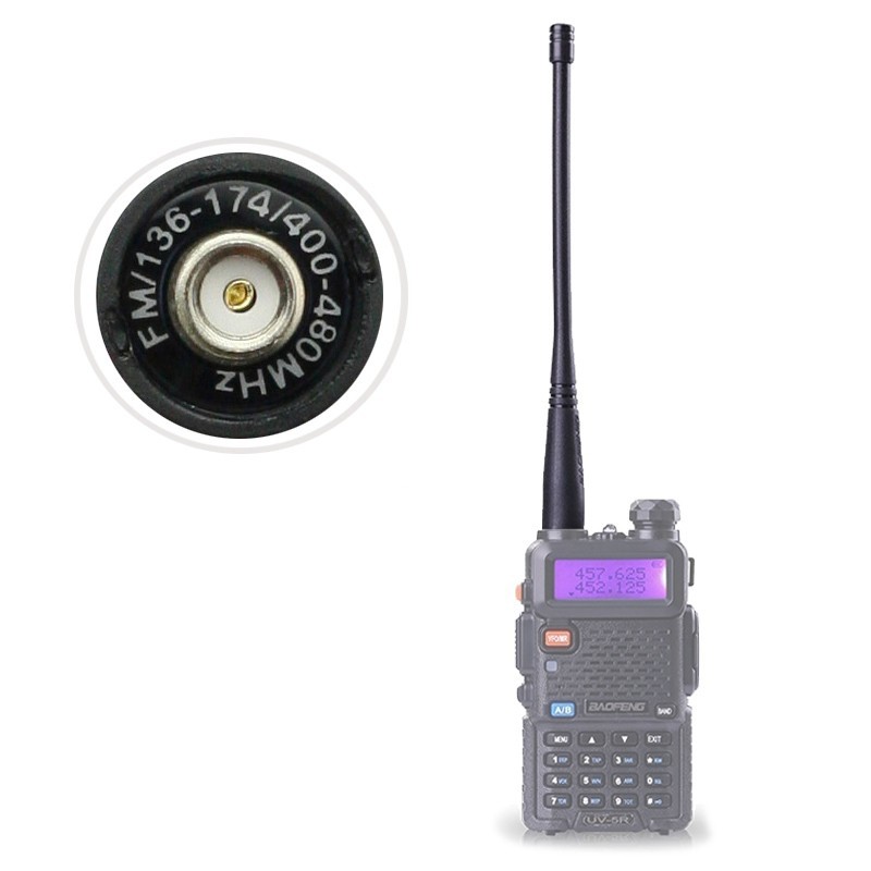 Taffware Pofung Walkie Talkie Antena SMA-Female UHF/VHF for Baofeng