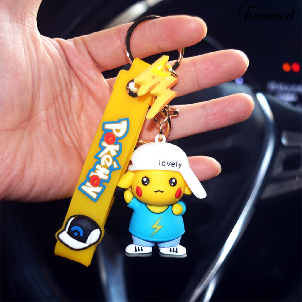 Gantungan Kunci Karakter Kartun Anime Pikachu Portable Untuk Dekorasi Tas Handbag