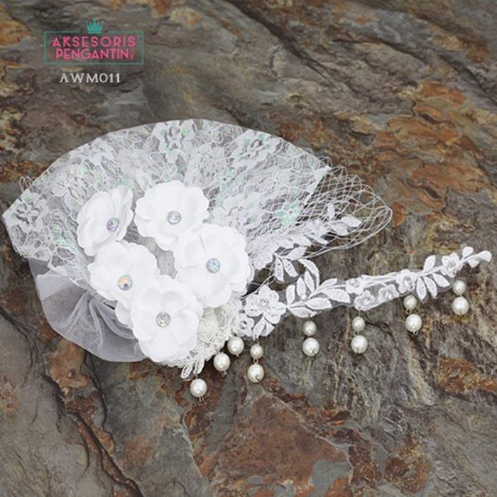 [BISA COD] TIARA HIASAN RAMBUT AKSESORIS WEDDING HEADPIECE PENGANTIN AWM011