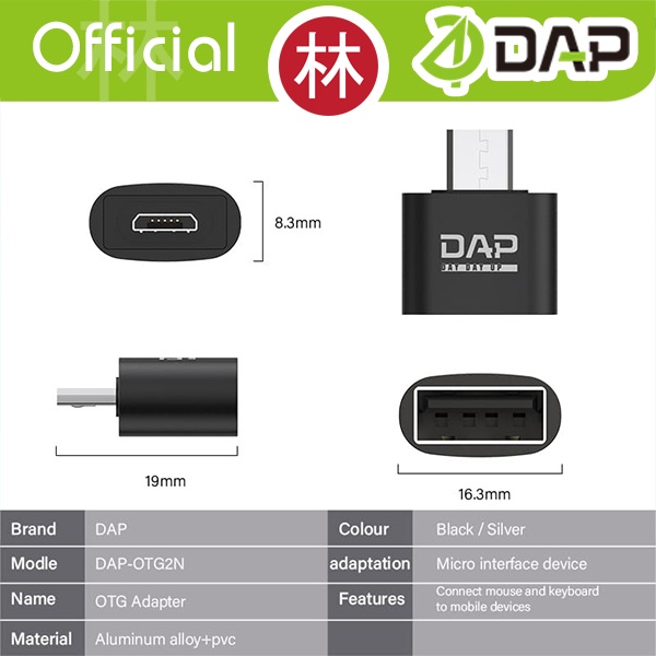 DAP OTG2-N Adapter Converter OTG USB 3.0 to Micro USB Original OTG2