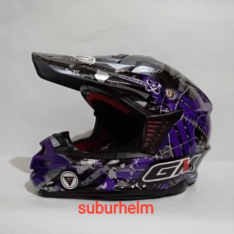 HELM  GM  SUPER CROSS  NEUTRON   DARK GREY MET / PURPLE
