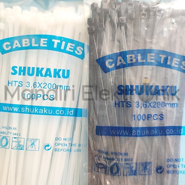 Kabel Ties Cable Tie 3,6 x 200mm Shukaku 100pcs - Kabel Tis 20cm - Cable Ties 200mm - Tali Ripet 100 pcs