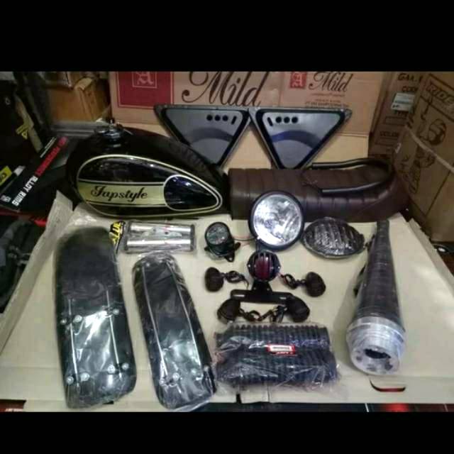 Paket body japstyle custom triumph bonus spion bulat hitam