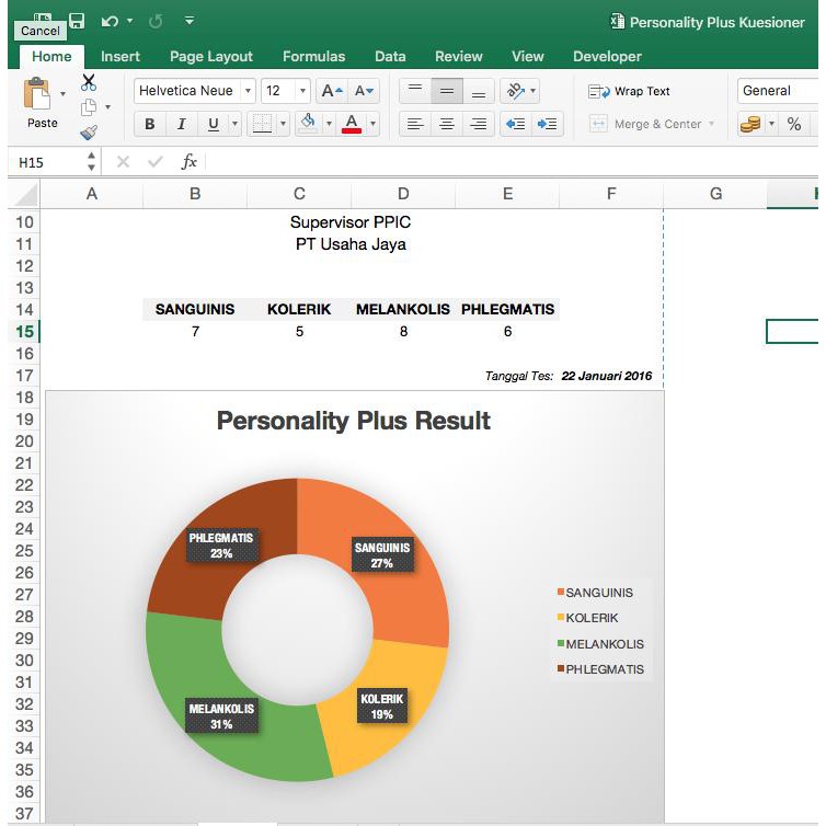 Software Ms Excel Personality Plus Shopee Indonesia