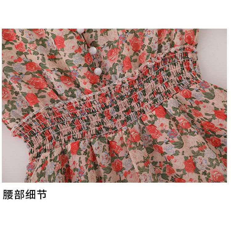 Gaun anak perempuan style casual bahan Chiffon dress anak cewek import 5-10 tahun-6