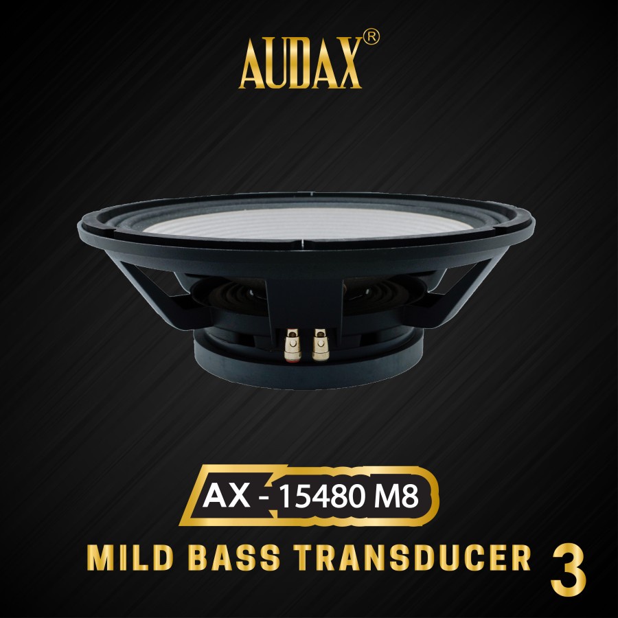 (PETI KAYU) Speaker Pasif 15&quot; Audax AX-15480 M8 MID &amp; BASS Transducers