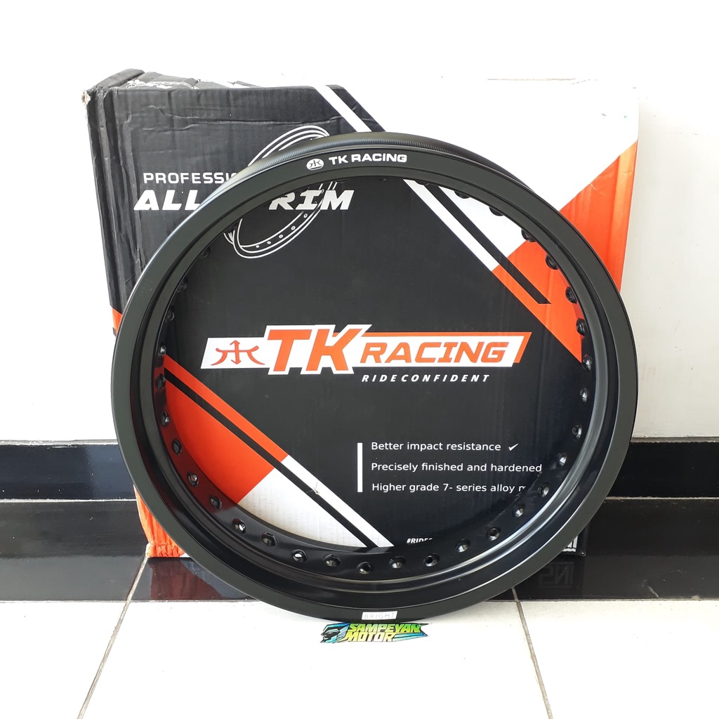 Velg Alloy Rim TK Racing Bright Japan Ring 17 - 140 160 185 215 250 300 350 Hitam W Shape 36 Hole