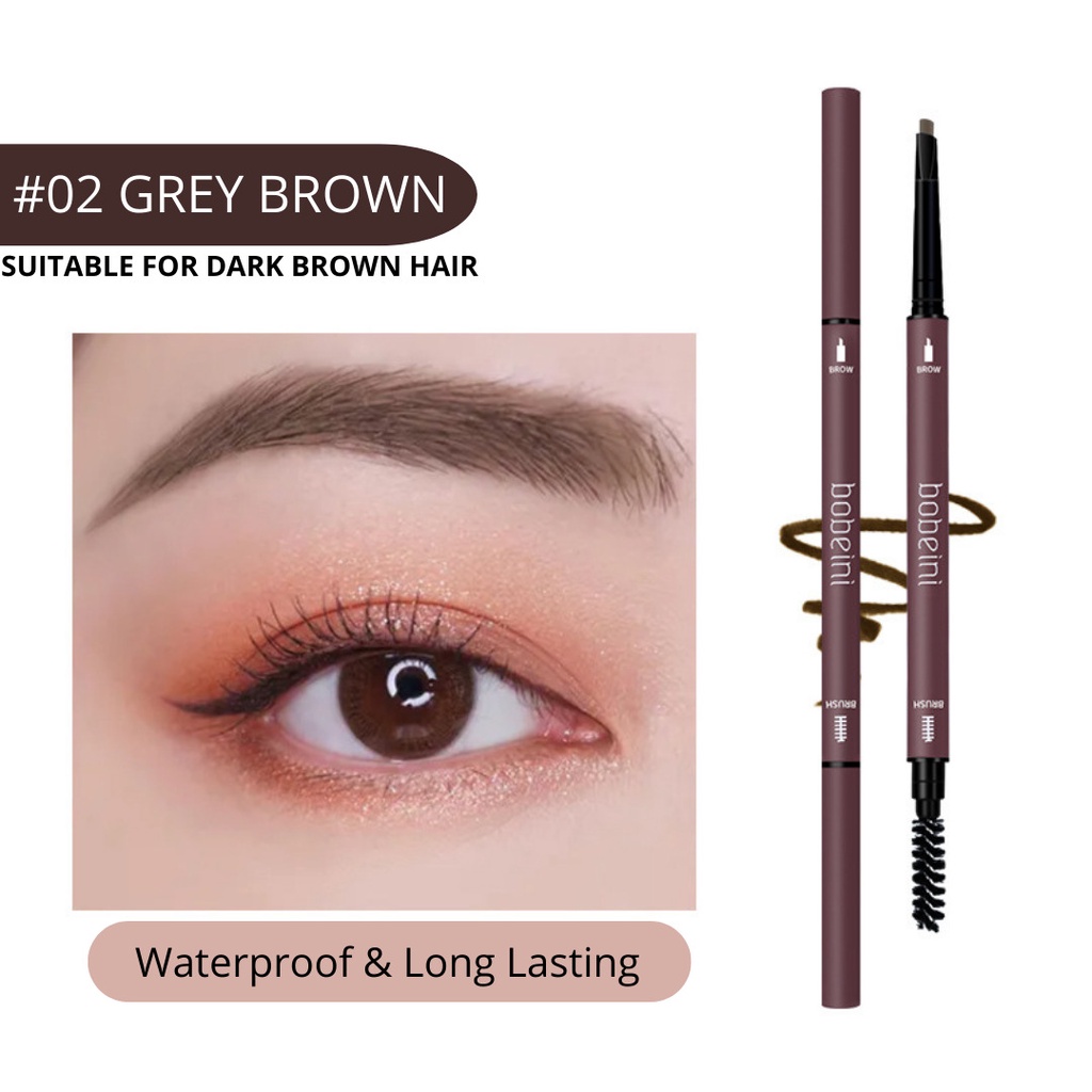 Eyebrow Bobeini pensil alis Double Head Eyebrow Long Lasting 6 Colors Tahan Lama Original