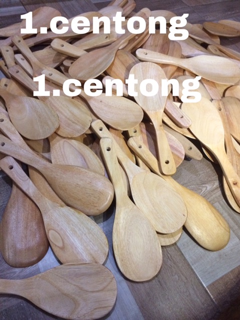 Centong sutil solet irus kayu mahoni wooden spatula