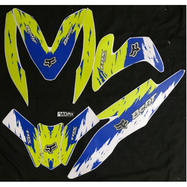 DECAL STIKER BEAT STREET 2018 DEKAL VARIASI STRIPING CUSTOM FULLBODY BIRU HIJAU