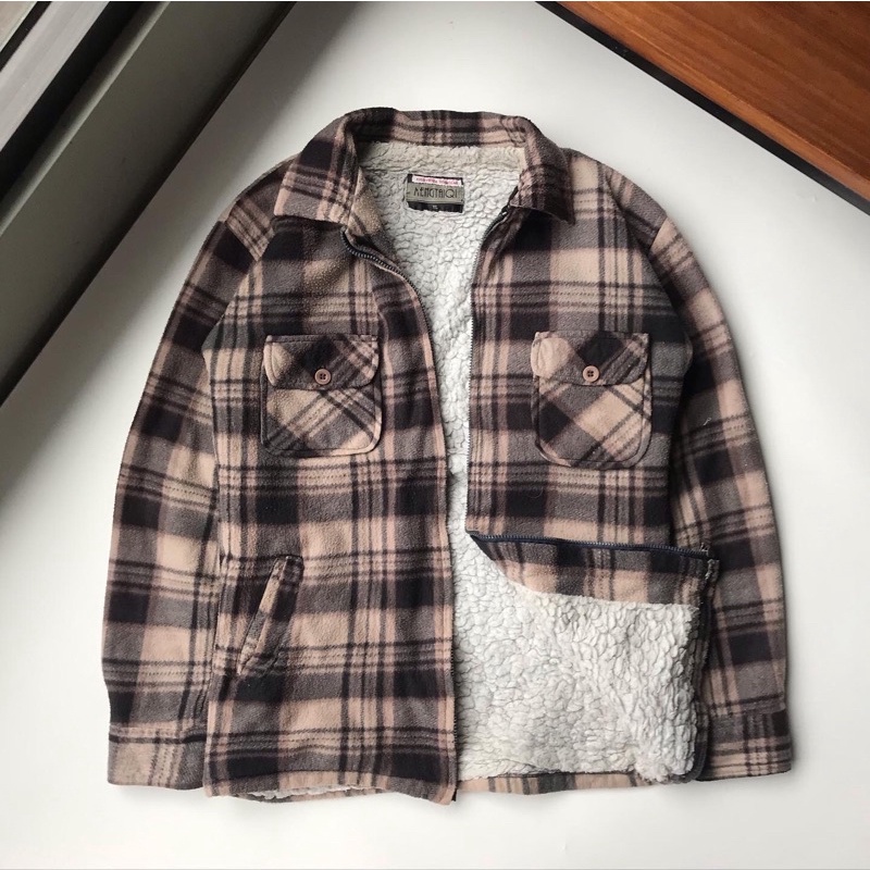 mengtaiqi plaid wool jacket second