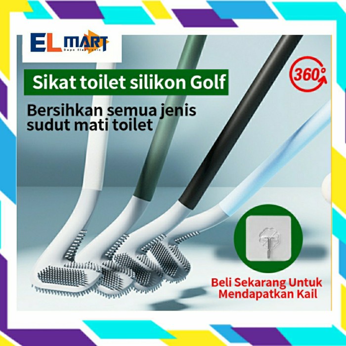 Sikat WC Toilet Silikon Gagang Panjang Golf Brush Toilet Silicone SK06