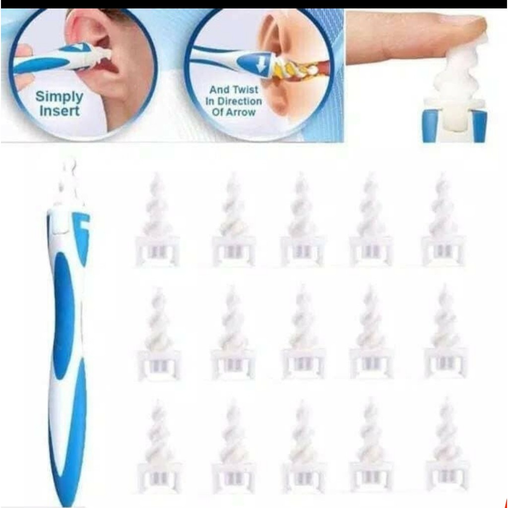 Pembersih Telinga SMART SWAB EASY EARWAX Cleaner Korek Kuping Spiral GHM