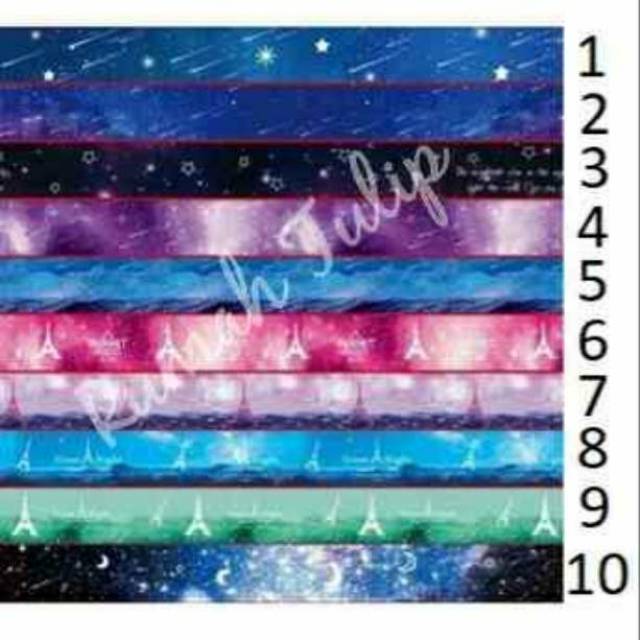 

Korean Washi Tape 2M x 1.5cm Starry Sky Theme, Pita Perekat Dekorasi, Craft, DIY