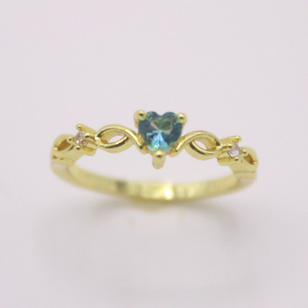 Hu Hu Hu Hu Hu Alat Bantu Pasang Kacamata♡ Cincin Wanita Desain Hati Hollow Hias Cubic Zirconia Untuk Pernikahanhadiah