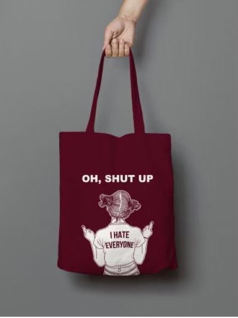 2021 TOTE TERBARU RESLETING TOTEBAG KPOP / TOTE BAG KPOP / KOREA / GOT7 / SEVENTEEN/ IKON/ ANIMAL / ICE CREAM TOTE UKURAN BESAR RESLETING KANVAS WARNA HITAM MARUN NAVY KREM