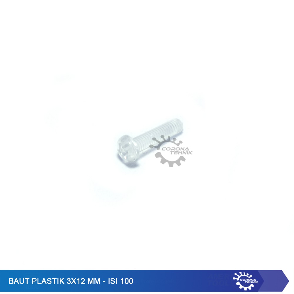 Baut Plastik 3x12 mm - Isi 100