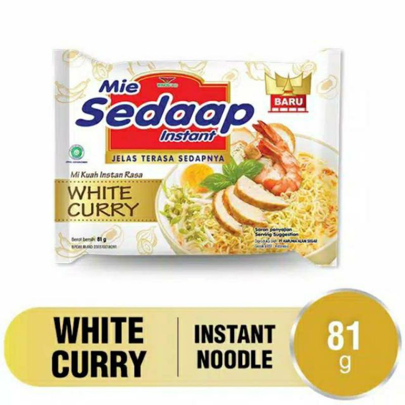 

MIE SEDAP WHITE CURRY 81 GR