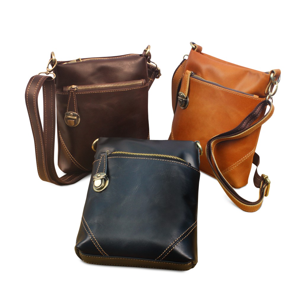 Tas Selempang Pria Kulit Sapi Asli Kode : TC03 SLING BAG TAS BAHU PRIA SLEMPANG