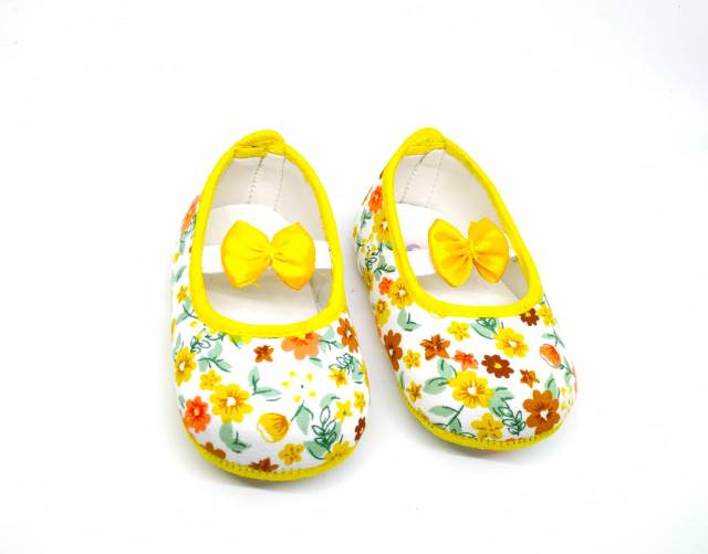 BABY SHOES FLAT FLOWER U 0-12 BULAN