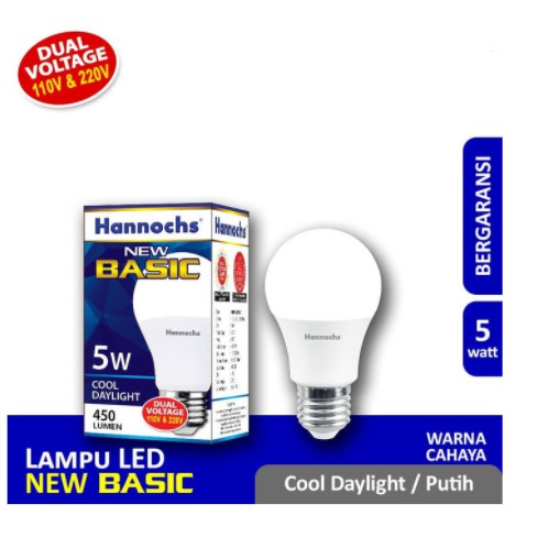 Jual Lampu LED | Hannochs New Basic 5W - Cahaya Putih | Shopee Indonesia